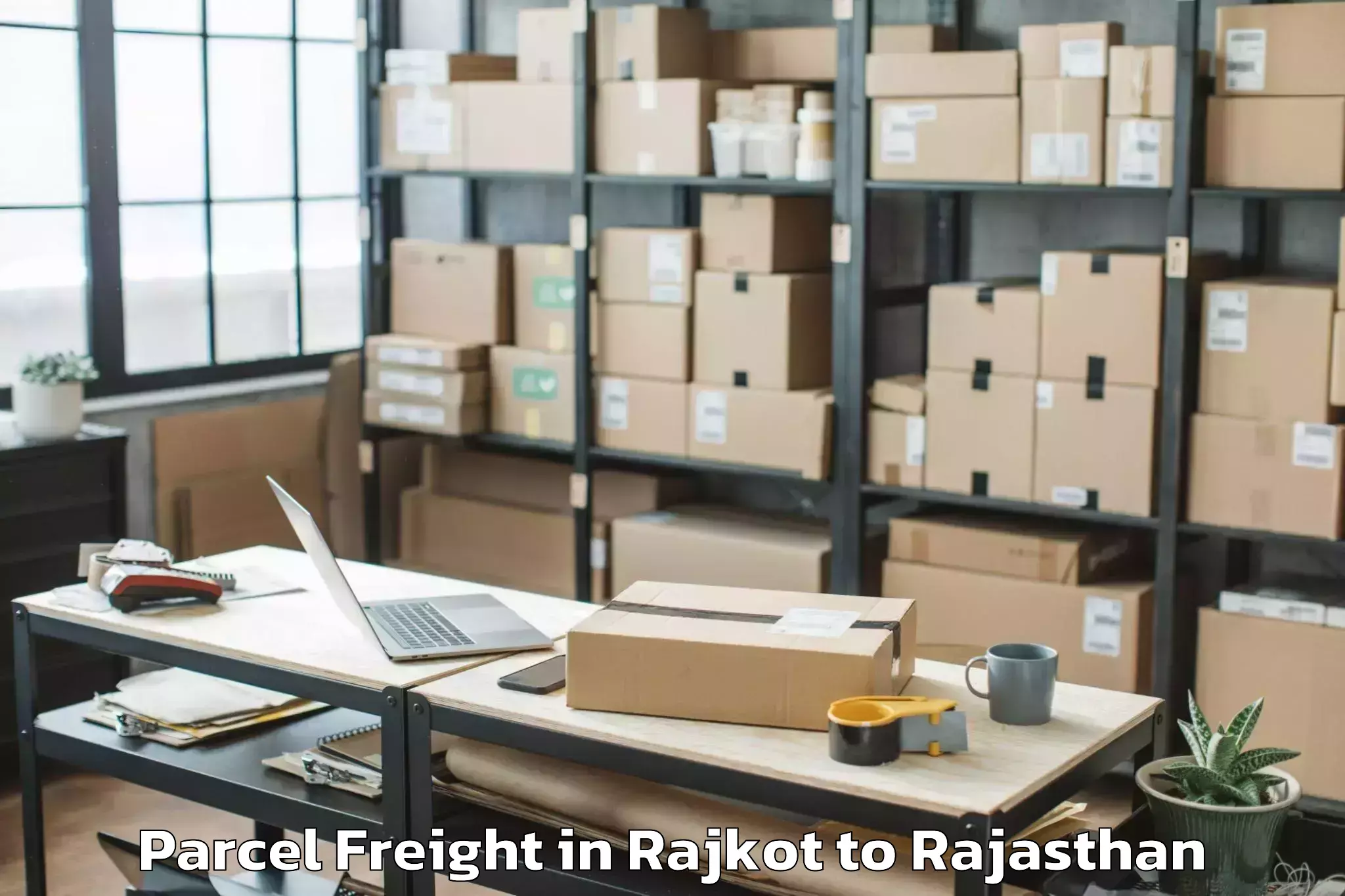 Quality Rajkot to Bijaipur Parcel Freight